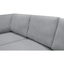 U-soffa med förvaring 367 cm grå + Textilrengöring för möbler