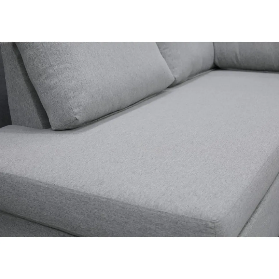 U-soffa med förvaring 367 cm grå + Fläckborttagare för möbler