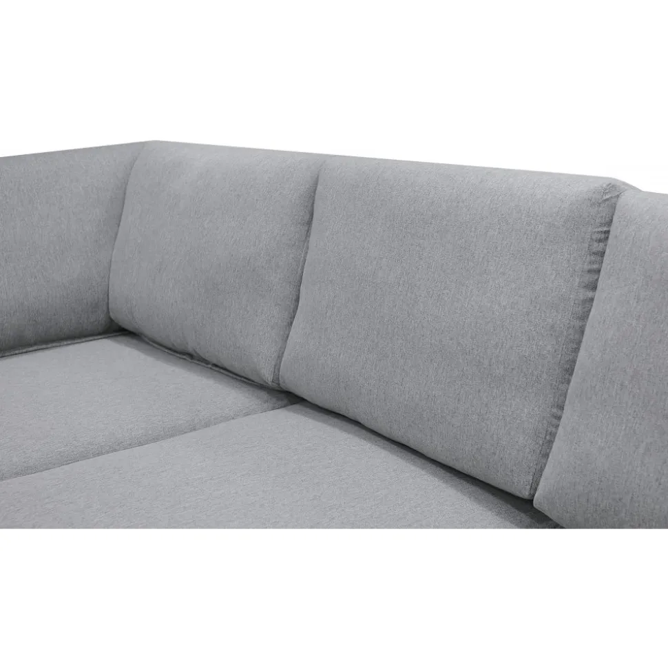 U-soffa med förvaring 367 cm grå + Fläckborttagare för möbler