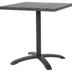 Utebord 70 x 70 cm - Grå/svart + Rengöringsmedel för utemöbler