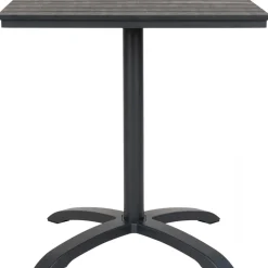 Utebord 70 x 70 cm - Grå/svart + Textilskydd för utemöbler