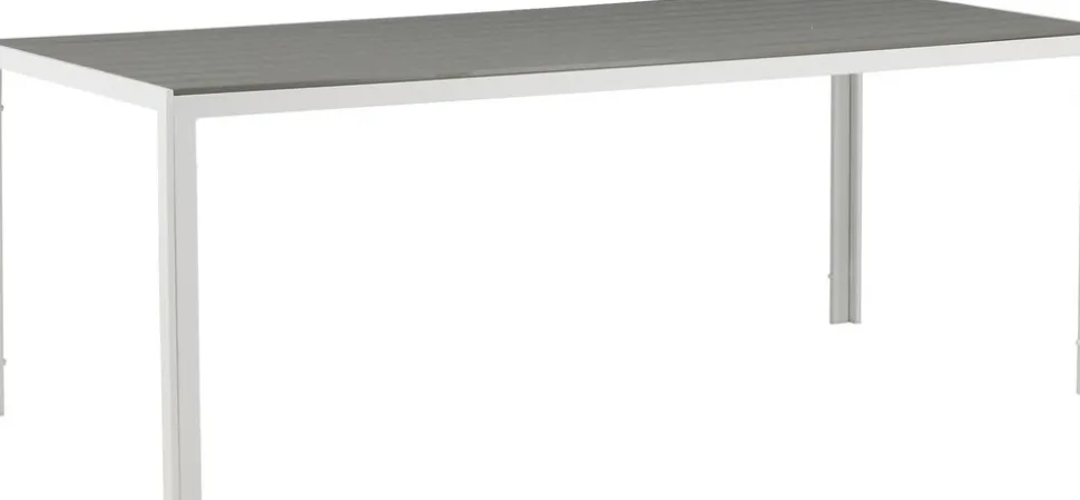 Utebord 205 x 90 cm grå / vit - Copacabana + Rengöringsmedel för utemöbler