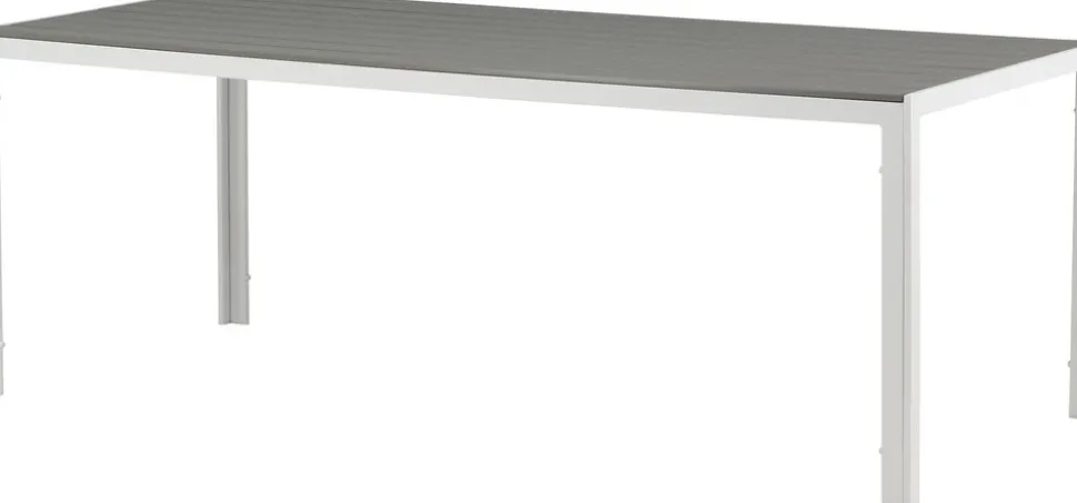 Utebord 205 x 90 cm grå / vit - Copacabana + Rengöringsmedel för utemöbler