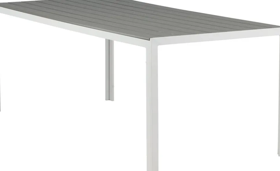 Utebord 205 x 90 cm grå / vit - Copacabana + Rengöringsmedel för utemöbler