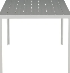 Utebord 205 x 90 cm grå / vit - Copacabana + Rengöringsmedel för utemöbler