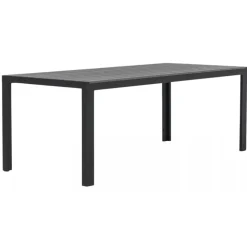 Utebord 205x90 cm - Svart / Grå - Las Vegas + Textilskydd för utemöbler