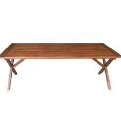 Utebord 220x100 cm Brunlaserat - Oxford + Rengöringsmedel för utemöbler