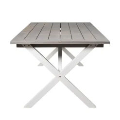 Utebord 220x100 cm Vit/grå - Oxford + Textilrengöring för möbler