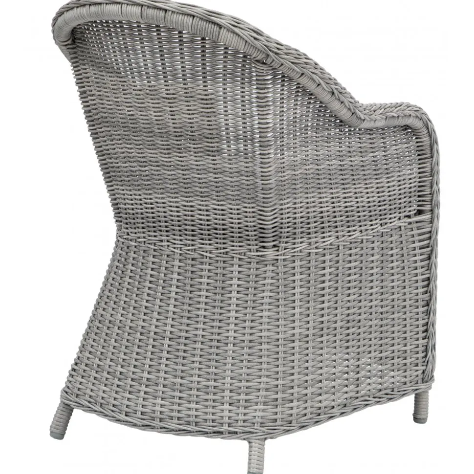 Utefåtölj grå rotting med dyna - Mercury + Fläckborttagare för möbler