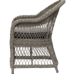 Utefåtölj grå/rotting - Marbella + Rengöringsmedel för utemöbler