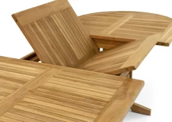 Utematgrupp: Saltö ovalt matbord 180-240 cm med 6 st Saltö stolar - Teak