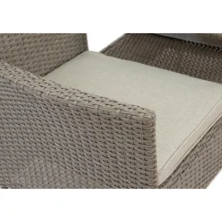 Utesoffa / Duosoffa i beige rotting + Rengöringsmedel för utemöbler