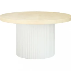 Utesoffbord Ø80 cm travertin + Rengöringsmedel för utemöbler