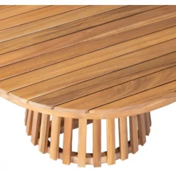 Utesoffbord i akasia Ø80 cm + Rengöringsmedel för utemöbler