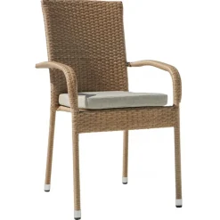 Utestol med dyna stapelbar + Textilskydd för utemöbler