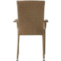 Utestol med dyna stapelbar + Textilskydd för utemöbler