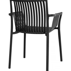Utestol stapelbar plast svart - Tulsa