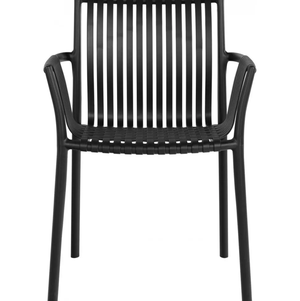 Utestol stapelbar plast svart - Tulsa + Rengöringsmedel för utemöbler