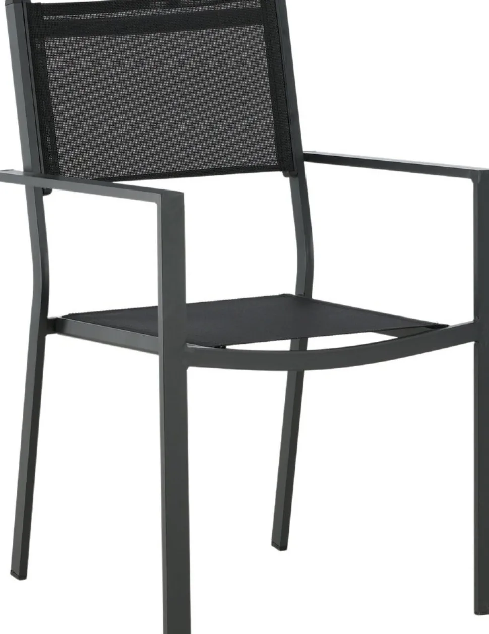 Utestol stapelbar svart - Copacabana + Textilskydd för utemöbler