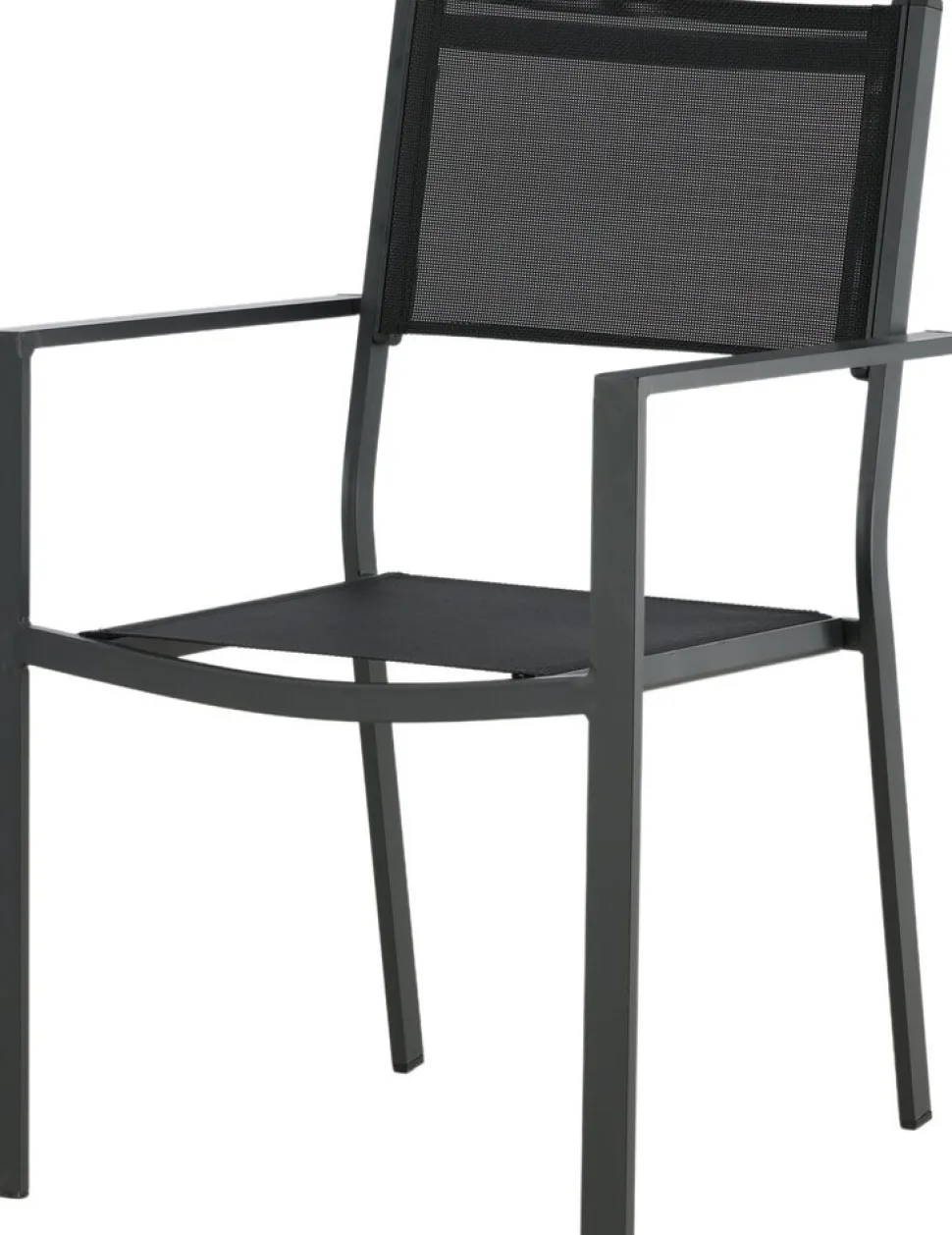 Utestol stapelbar svart - Copacabana + Textilskydd för utemöbler