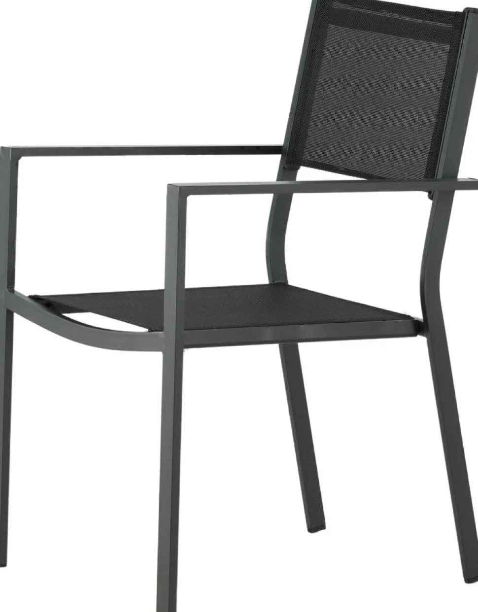 Utestol stapelbar svart - Copacabana + Textilskydd för utemöbler