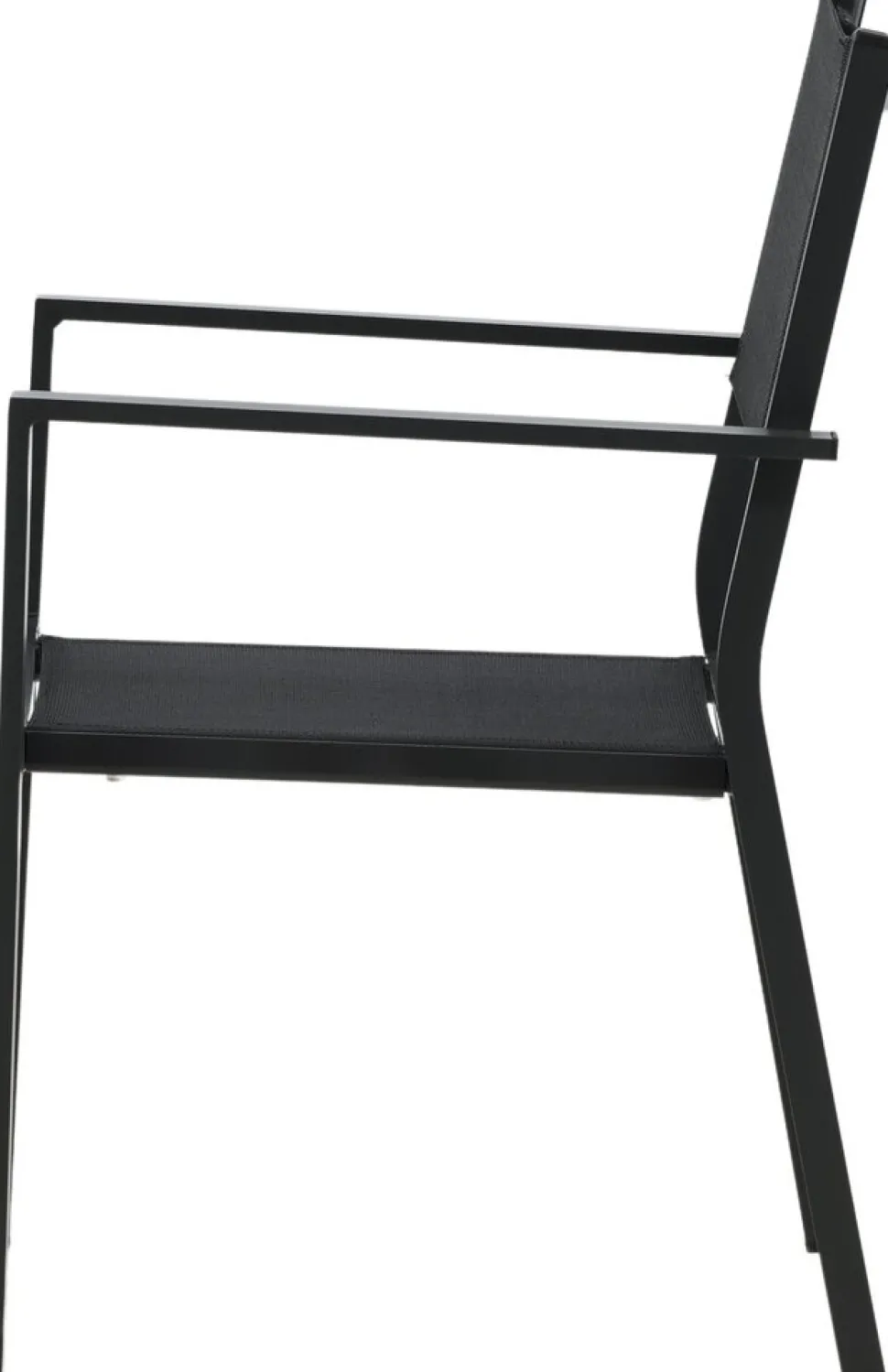 Utestol stapelbar svart - Copacabana + Textilskydd för utemöbler