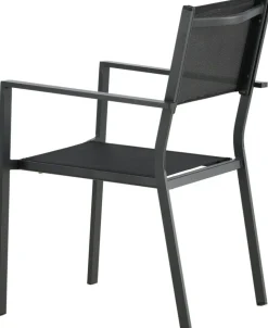 Utestol stapelbar svart - Copacabana + Textilskydd för utemöbler