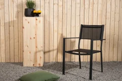 Utestol stapelbar svart - Copacabana + Textilskydd för utemöbler