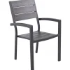 Utestol svart / grå stapelbar
