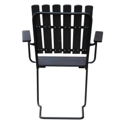 Utestol Vaxholm i fjäderstål - Svart