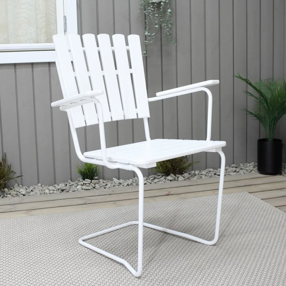 Utestol vit Vaxholm - Europa producerad