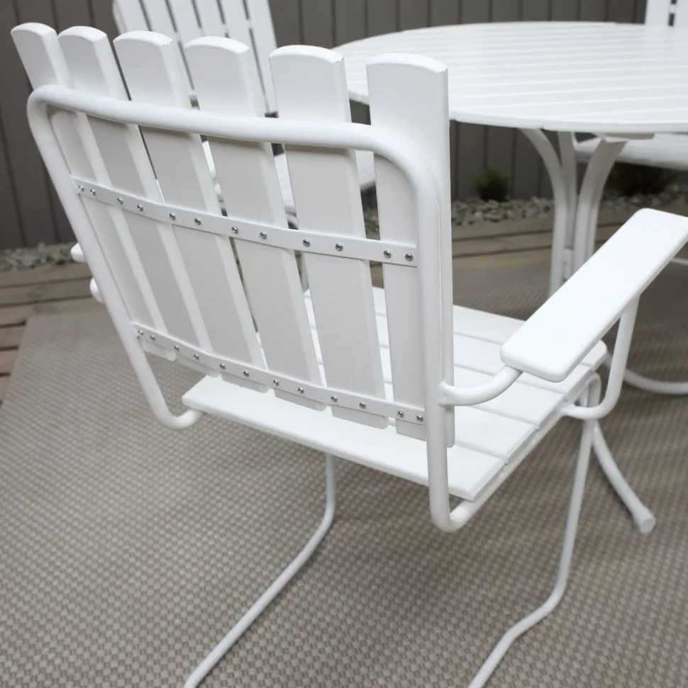 Utestol vit Vaxholm - Europa producerad