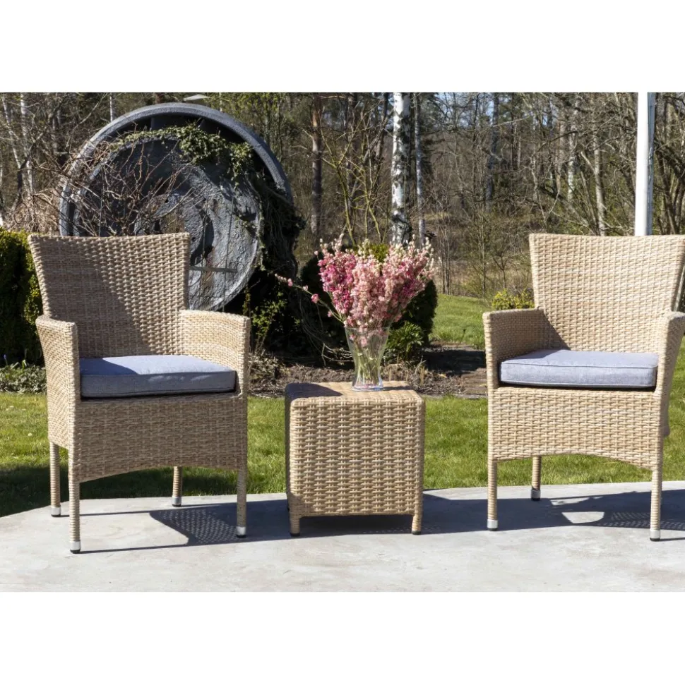 Vancouver pall/bord - Natur + Textilskydd för utemöbler