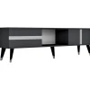 Vania TV-bänk - Antracit/silver
