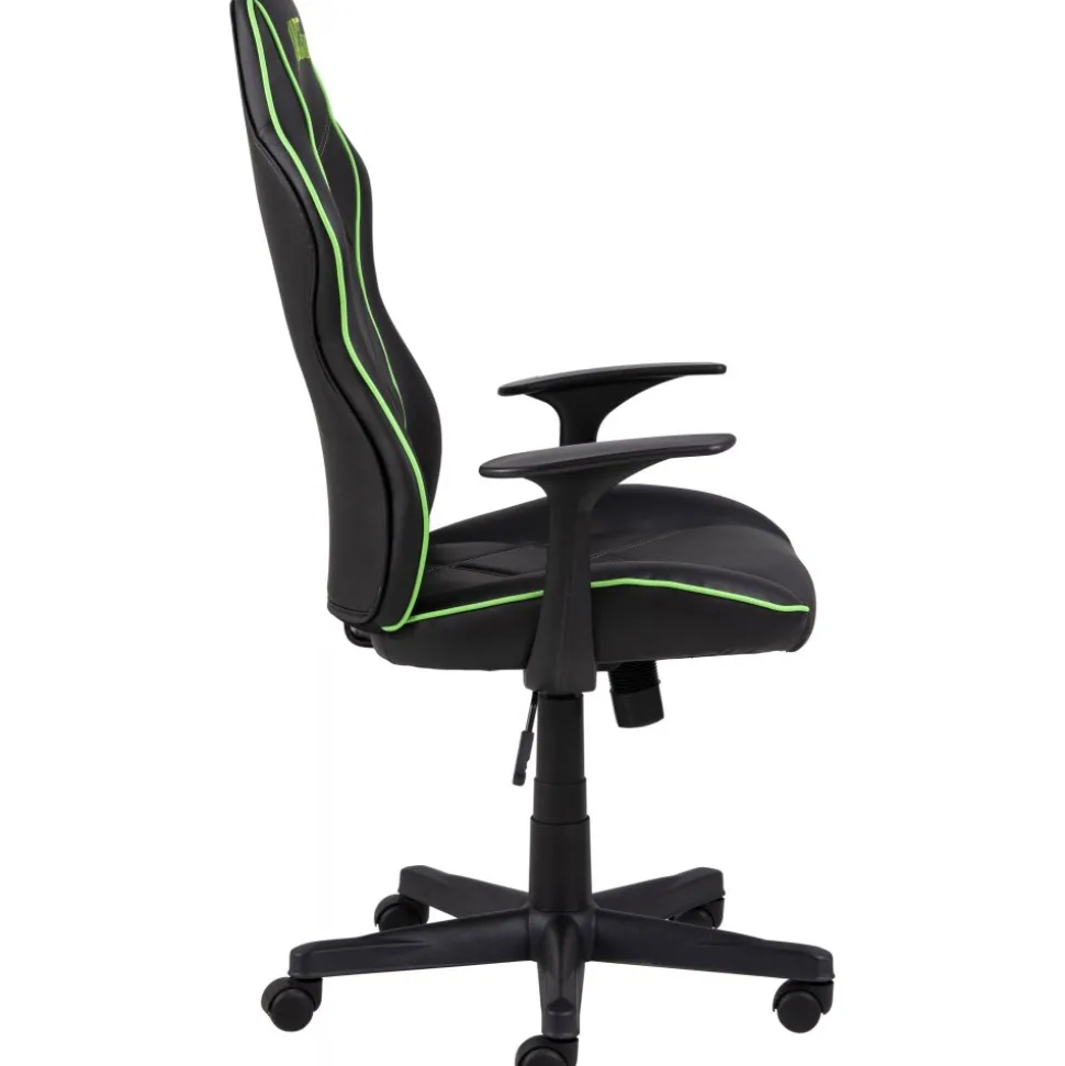 Vayne svart spelstol med gröna detaljer