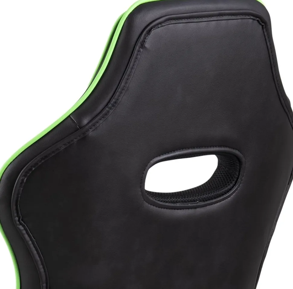 Vayne svart spelstol med gröna detaljer