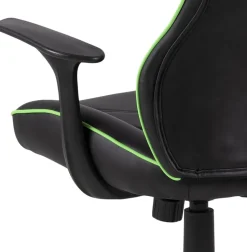 Vayne svart spelstol med gröna detaljer
