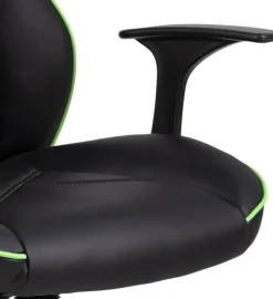 Vayne svart spelstol med gröna detaljer