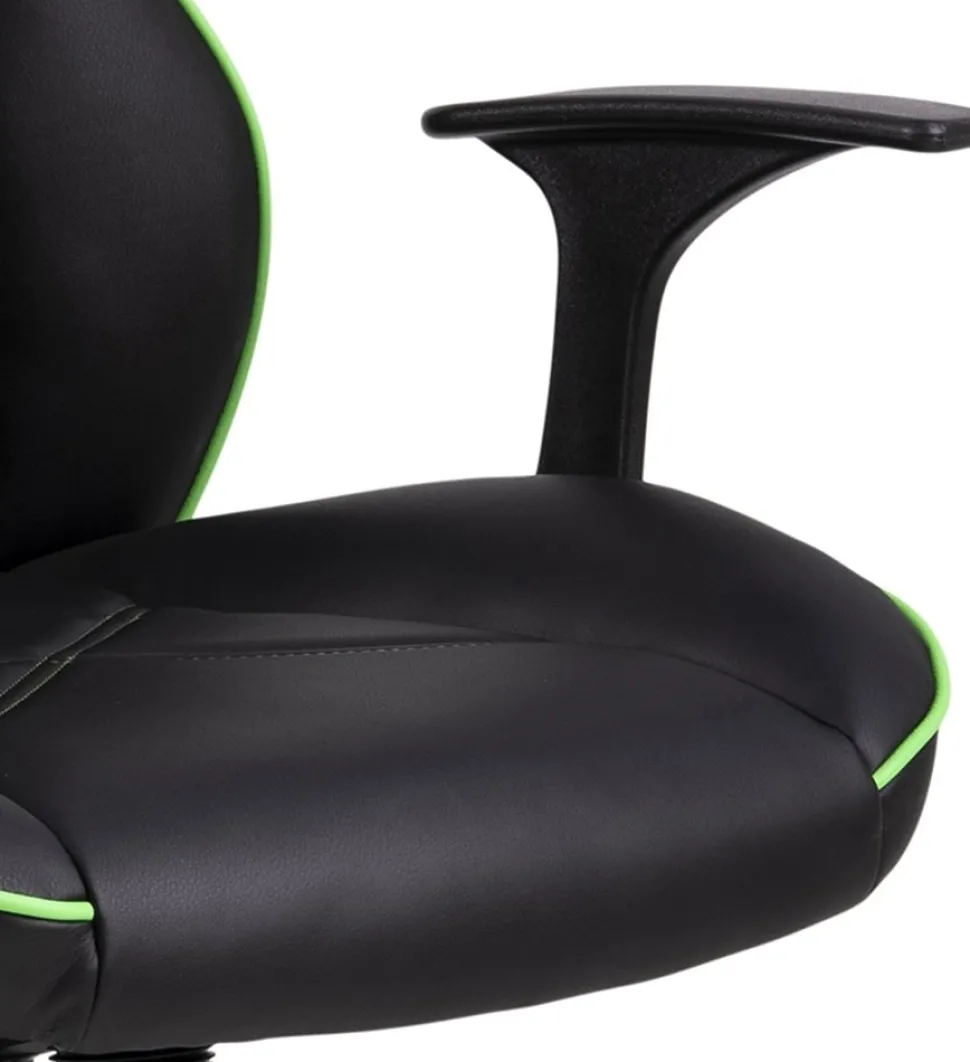 Vayne svart spelstol med gröna detaljer