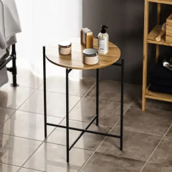 Vela 4 sidobord - Svart/beige