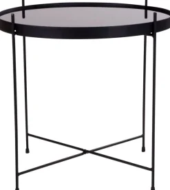 Venezia Soffbord 48 x 48 cm - Stål/glas