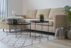 Venezia Soffbord 48 x 48 cm - Stål/glas