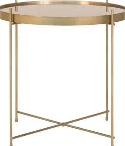 Venezia Soffbord 48 x 48 cm - Mässing/glas