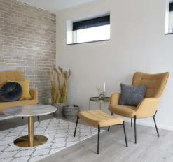 Venezia Soffbord 48 x 48 cm - Mässing/glas