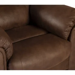 Vera fåtölj i brunt microfiber + Textilrengöring för möbler