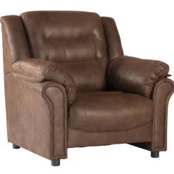 Vera fåtölj i brunt microfiber