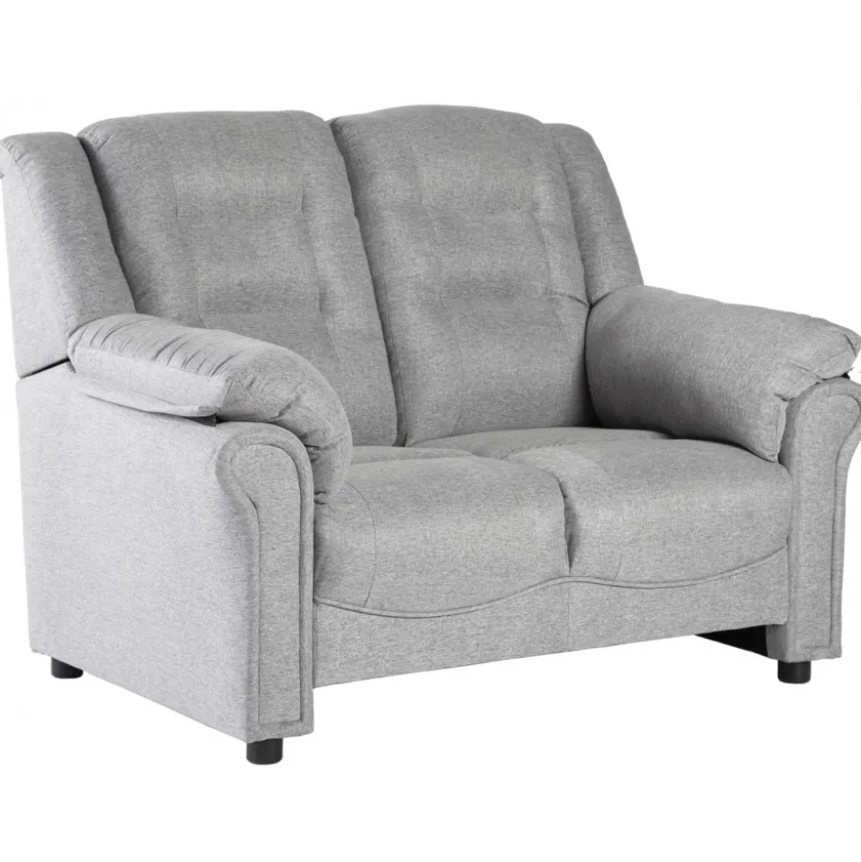 Vera 2-sits soffa i grått tyg + Textilrengöring för möbler