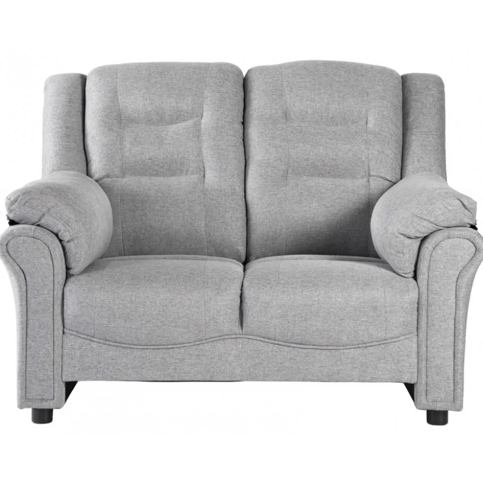 Vera 2-sits soffa i grått tyg + Textilrengöring för möbler