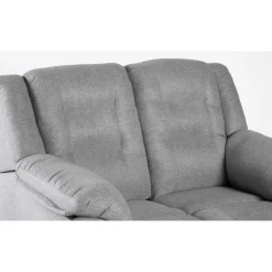 Vera 2-sits soffa i grått tyg + Möbeltassar