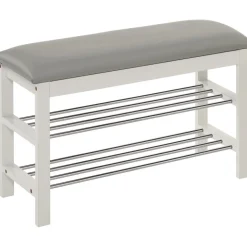 Veronika vit bänk med skoförvaring